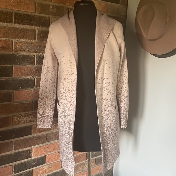 CAlia Pink Cardigan Sweater with hood and pockets - Picture 1 of 8